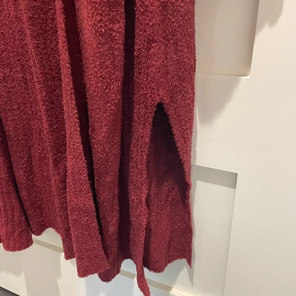 Barefoot Dreams Maroon Long Cardigan with pockets